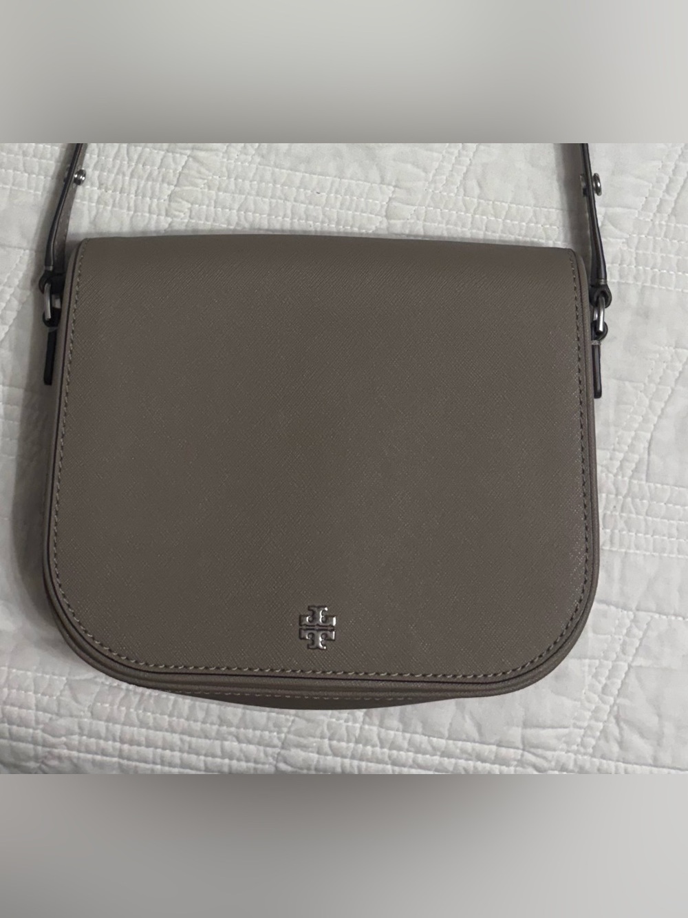 Tory Burch Robinson Convertible Shoulder Bag Brown